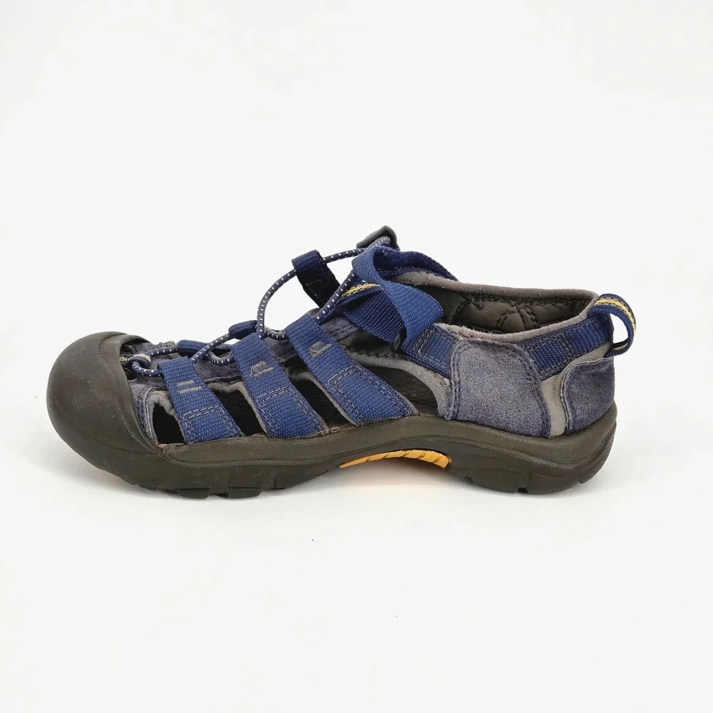 KEEN Big Kids Newport H2 Waterproof Hiking Sandals Blue Gargoyle Size 4 4Y VGUC